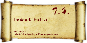 Taubert Hella névjegykártya